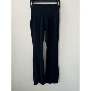TNA Aritzia Black Front Slit Yoga pants- Women’s size Small